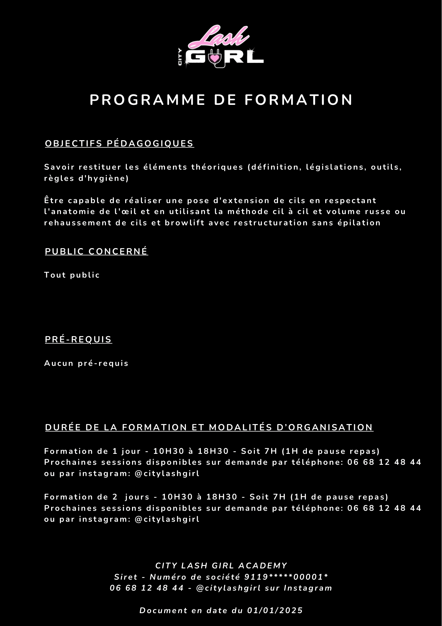 Programme de Formation - Page 1