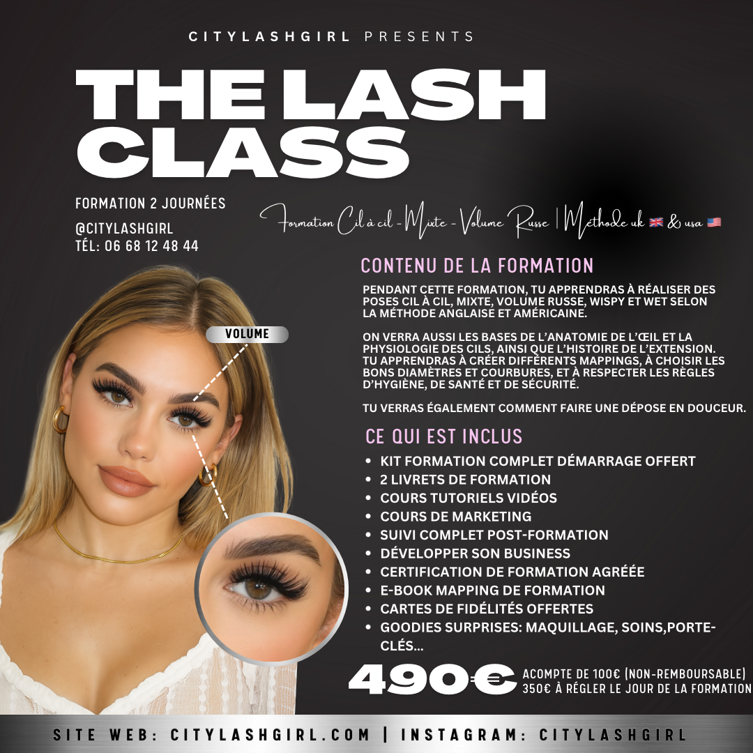Formation Extension de Cils - Méthode UK & USA